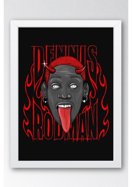 Dennis Rodman Çerçeveli Tablo - Basketbol Nba Posteri Tablo