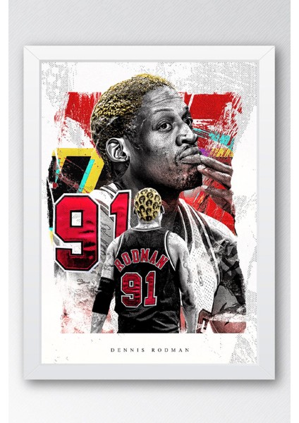 Dennis Rodman Çerçeveli Tablo - Basketbol Nba Posteri Tablo