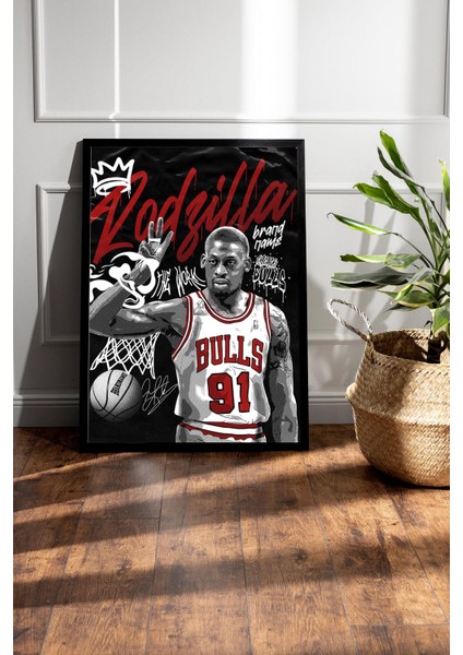 Dennis Rodman Çerçeveli Tablo - Rodzilla Nba Posteri Tablo fiyatları