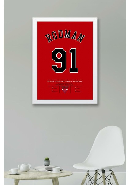 Dennis Rodman Forma Çerçeveli Tablo - Nba Chicago Bulls Jersey fiyatları