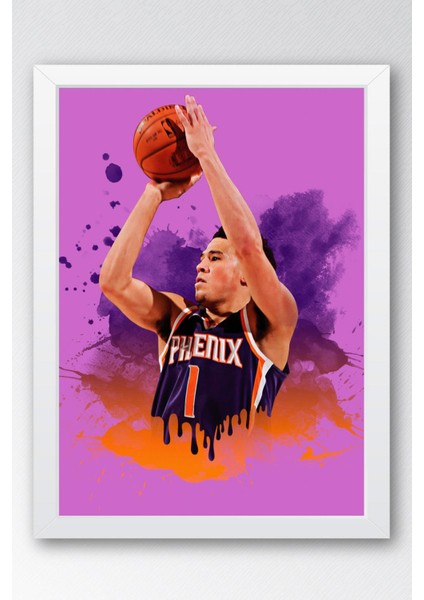 Devin Booker Çerçeveli Tablo - Basketbol Nba Posteri Tablo
