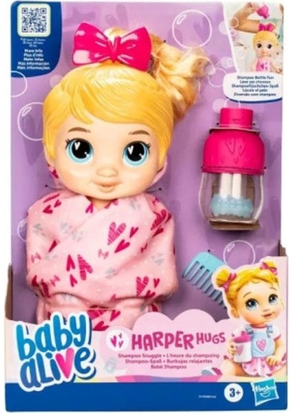 Hasbro F9119 Baby Alıve Bebeğimle Şampuan Eğlencesi Sarışın Bebek 3+