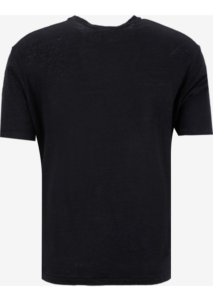 Bisiklet Yaka Siyah Erkek T-Shirt Mr Fıguı