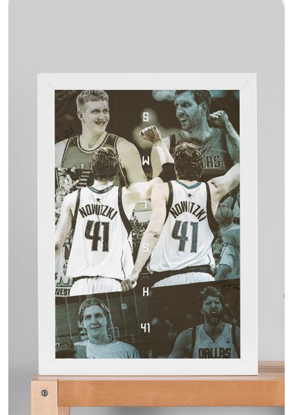 Dirk Nowitzki Çerçeveli Tablo - Dallas Mavericks Nba Posteri Tablo