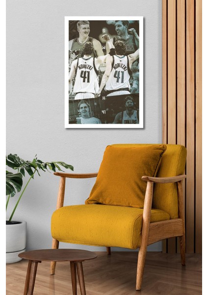 Dirk Nowitzki Çerçeveli Tablo - Dallas Mavericks Nba Posteri Tablo fiyatları