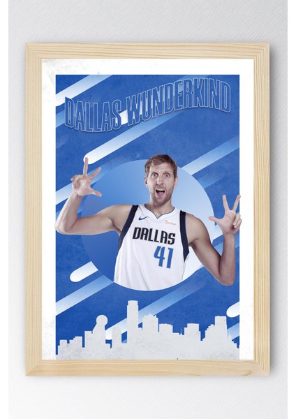Dirk Nowitzki Çerçeveli Tablo - Basketbol Nba Posteri Tablo