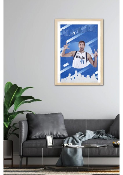 Dirk Nowitzki Çerçeveli Tablo - Basketbol Nba Posteri Tablo fiyatları