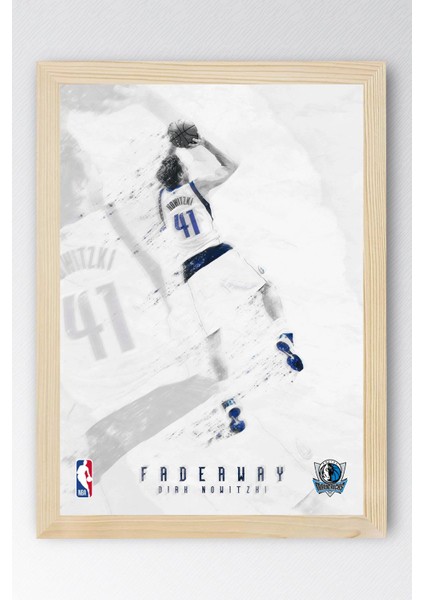 Dirk Nowitzki Çerçeveli Tablo - Dallas Mavericks Nba Posteri Tablo