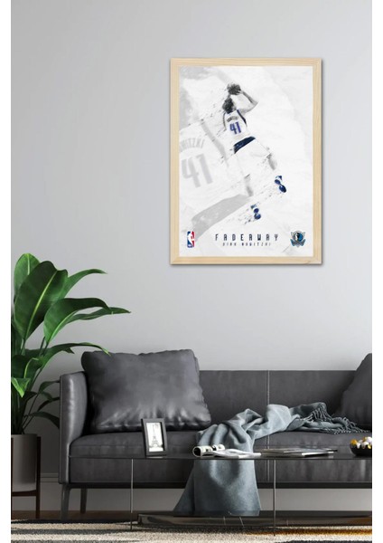 Dirk Nowitzki Çerçeveli Tablo - Dallas Mavericks Nba Posteri Tablo fiyatları