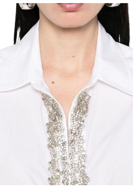 Standart Düz Beyaz Kadın Gömlek 104708 fiyatları