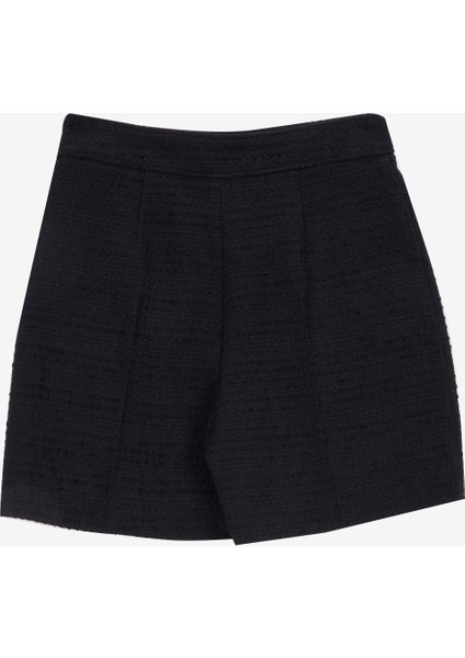 Yüksek Bel Normal Siyah Kadın Şort 50537635