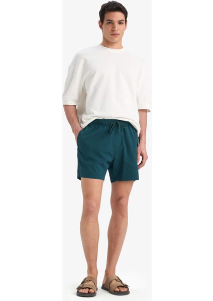 File Astarlı Kısa Boy Deniz Şortu E0994AX25HS