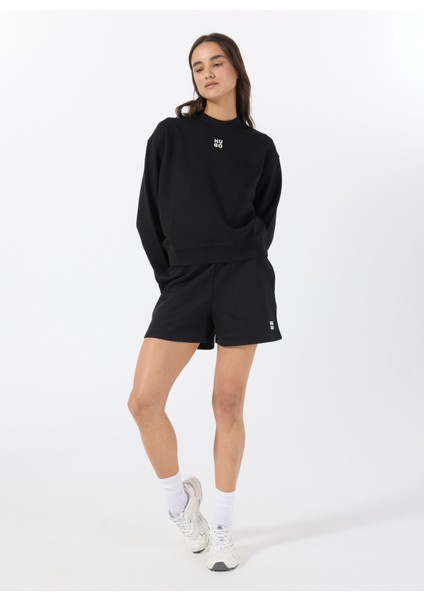 Bisiklet Yaka Düz Siyah Kadın Sweatshırt 50527463 fiyatları