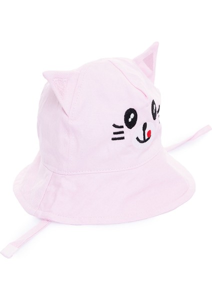 Kedi Model Bucket Kız Şapka Kız Bebek