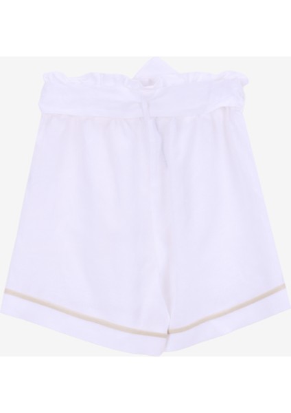Yüksek Bel Standart Beyaz - Ekru Kadın Şort Mrs Kyara Short