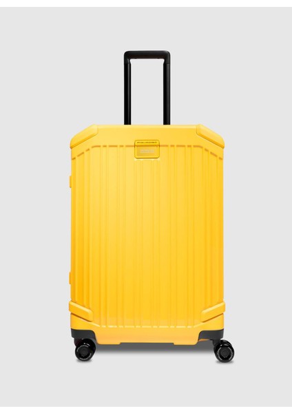 Piquadro Sarı Çekçekli Sert Valiz BV4427POP/G Orta