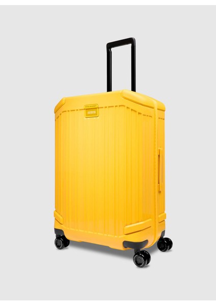 Piquadro Sarı Çekçekli Sert Valiz BV4427POP/G Orta