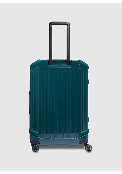 Piquadro Yeşil Çekçekli Sert Valiz BV4427POP/VE Orta