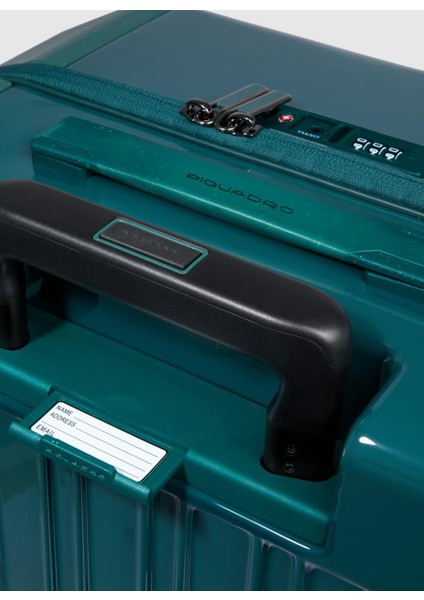Piquadro Yeşil Çekçekli Sert Valiz BV4427POP/VE Orta