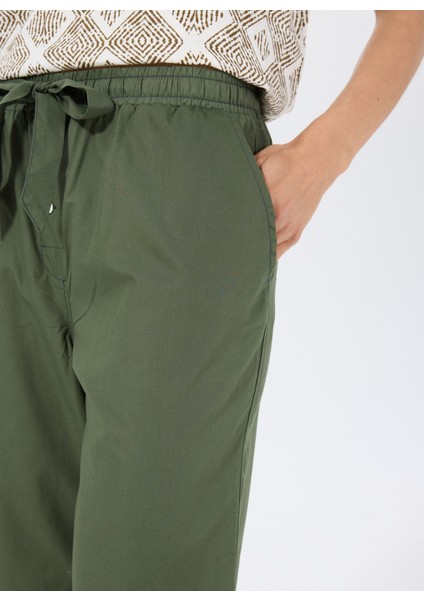 Standart Bel Normal Haki Kadın Pantolon Vıvıe Pant