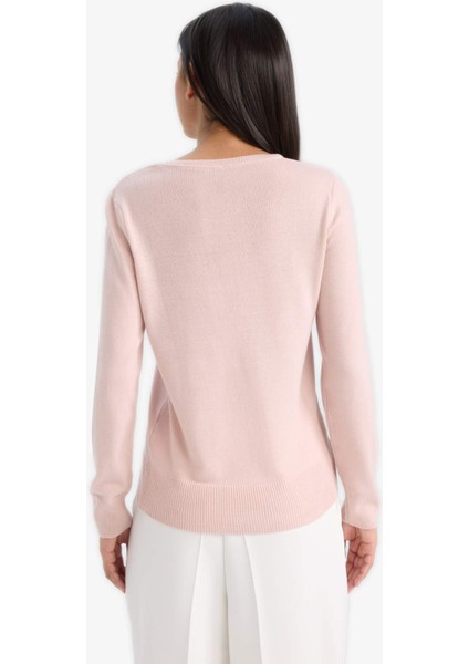 Regular Fit Bisiklet Yaka Triko Kazak F7091AZ25WN