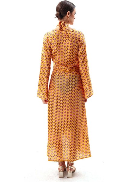 Desenli Sarı Kadın Kimono MVMRWKM13 fırsatları