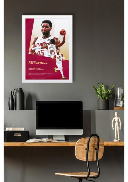 Donovan Mitchell Çerçeveli Tablo - Basketbol Nba Posteri Tablo fiyatları