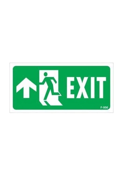 Kampanya Estevia Exit Yukarı Sol Ok Işaretli Uyarı Levhası 17,5X25 KOD:956 Yeni!!!