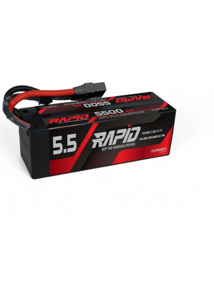 Rapid 3S2P 5500MAH 11.1V 140C Lipo Batarya