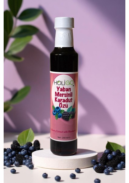 Yaban Mersinli Karadut Özü 250 ml Şurup Aromasıyla Lezzetli İçecek Alternatifi