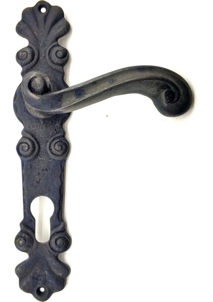 Antika Tarz Dekoratif Pirinç Okyanus Banyo Kapı Kolu - 230X46 Mm, Oksit