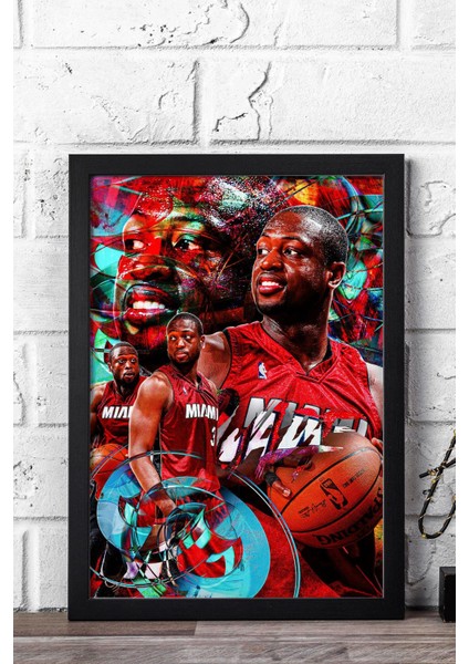 Dwyane Wade Çerçeveli Tablo - Basketbol Nba Posteri Tablo