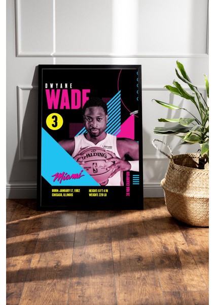 Dwyane Wade Çerçeveli Tablo - Basketbol Nba Posteri Tablo fiyatları