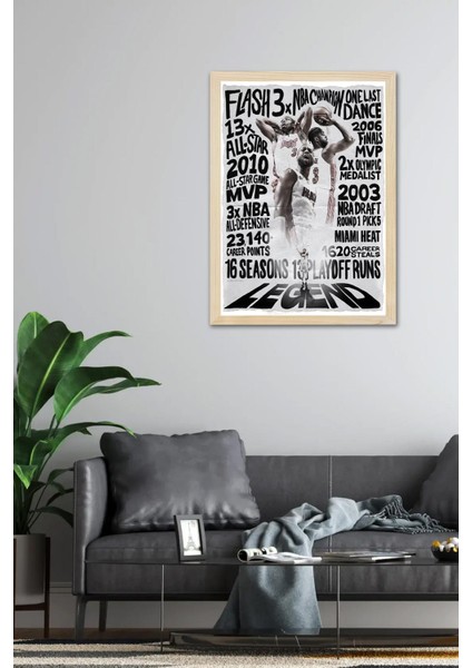 Dwyane Wade Çerçeveli Tablo - Miami Heat Nba Posteri Tablo fiyatları