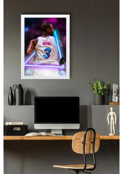 Dwyane Wade Çerçeveli Tablo - Basketbol Nba Posteri Tablo fiyatları