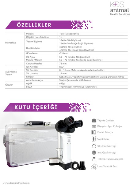 Slit Lamp - Yarık Kafa Mikroskop - El Mikroskobu - Oftalmoskop - Dermatoskop indirimleri