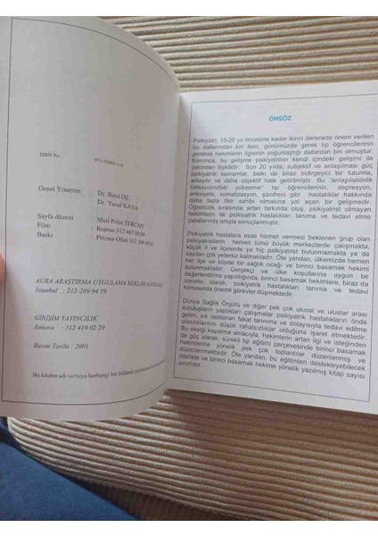 Psikiyatriye Giriş El Kitabı 2001 Basimi 165 Sayfa 2 El Cok Temiz Kondisyonda Yeni Gibidir Doc Dr Atilla Soykan Yazari