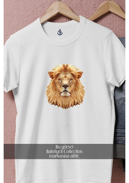 Oversize Aslan Vektörel Tasarımlı Unisex T-Shirt fiyatları