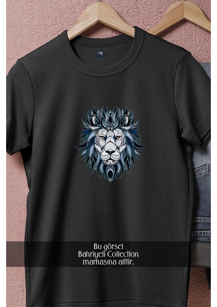 Oversize Etnik Aslan Başı Görseli Tasarımlı Unisex T-Shirt fiyatları