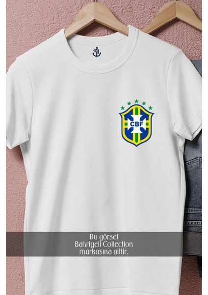 Oversize Brezilya Milli Futbol Takımı Logosu Cep Tasarımlı Unisex T-Shirt fiyatları