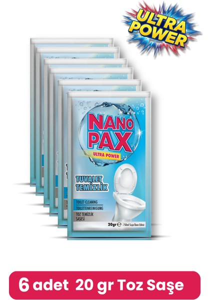 Tuvalet Toz Temizlik Saşesi (6 Adet x 20GR)