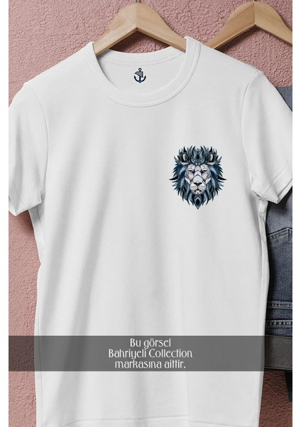 Oversize Etnik Aslan Başı Görseli Cep Tasarımlı Unisex T-Shirt fiyatları