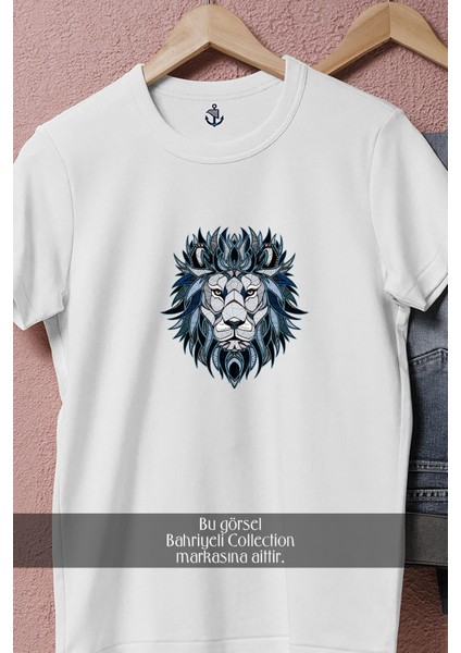 Oversize Etnik Aslan Başı Görseli Tasarımlı Unisex T-Shirt fiyatları