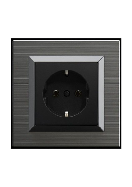 5 Adet Ovivo Quantum Manyetik Gri Topraklı Priz + Çerçeve Dahildir