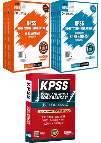 2026 Kpss Ön Lisans Konu Modüler Set - Soru Bankası Modüler Set - Lise Önlisans Konu Ant. Soru