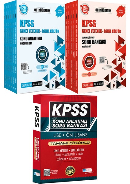 2026 Kpss Ortaöğretim Konu Modüler Set - Soru Bankası Modüler Set - Lise Önlisans Konu Ant. Soru