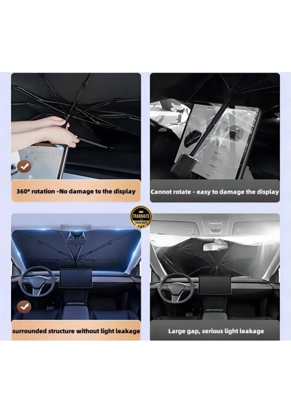 Suzuki Vitara 2015-2016-2017-2018-2019-2020-2021-2022-2023-2024-2025 Bükülebilir Saplı Katlanabilir Oto Güneşlik Şemsiye Uv Koruma & Isı Yalıtımı