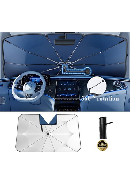 Citroen C4 Grand Picasso 2006-2007-2008-2009-2010-2011-2012-2013 Bükülebilir Saplı Katlanabilir Oto Güneşlik Şemsiye Uv Koruma & Isı Yalıtımı