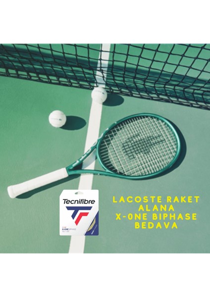 Lacoste 275 L23 Light Yetişlin Tenis Raketi ( Tecnifibre X-One Biphase 1,24 Pu (12 M) Tenis Kordajı Hediye )
