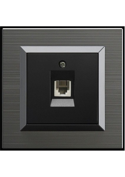 8 Adet Ovivo Quantum Manyetik Gri Numeris Telefon Prizi + Çerçeve Dahildir